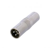 Neutrik Adaptateur Xlr 3-pin Vers Xlr 3-pin Mâle Polyvalent Argent