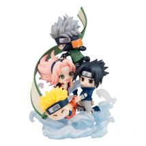 Naruto Shippuden - Statuette Figunity Gather Here, Team 7 13 Cm (avec Cadeau) - Megahouse