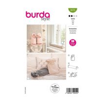 Patron Burda 5676 - Housse Et Pantoufles Taille N°taille Unique - Distrifil