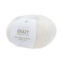Fil Exceptionnel À Tricoter Luxury Crazy Composition Aran - Rico Design 01 Creme