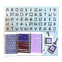 Etiquettes - Embellissements - Scrapbooking - Rubans - Violet Et Argent - Generic