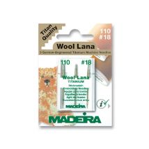 Aiguilles À Broderie Wool Lana Pour Machine À Broder - Dimension 100/18 - 5pces - Madeira Marron