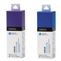 4 Feuilles De Transfert Pour Mug Press - Violet + Bleu - Cricut