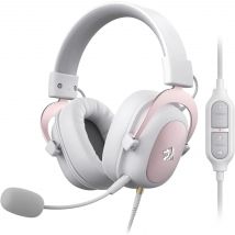 Casque Gaming Filaire 7.1 Blanc – 53 Mm, Coussinets En Mousse Mémoire De Forme, Audio Immersif - Rose - Soundswealth