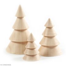 Sapins En Bois - 6 À 10 Cm - 3 Pcs - CC Hobby