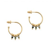 Boucles D'Oreilles Karia En Pierres Agate Mousse - SLOYA
