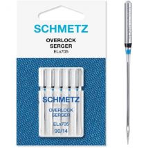 5 Aiguilles Schmetz Overlock Elx705 Taille 90 - Surjeteuse Et Mac