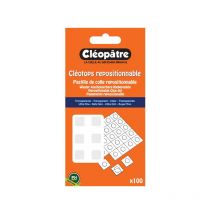 Pastilles Adhésives - Double Face - Repositionnable - Transparent - Cléopâtre - Cléotops - Cléopatre