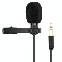 Microphone Lavalier Condensateur Léger 360° Pour Pc Et Téléphone Noir Yonis - Yonis