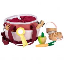 Kit De Soins Pour Chevaux Avec Sac Rouge - Small foot company