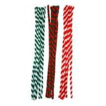 Chenilles Bicolores Couleurs De Noël 30 Cm 24 Pièces - Megacrea DIY