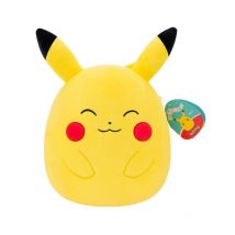 Pokémon - Peluche Pokémon Squishmallows Pikachu Heureux 25 Cm - Jazwares