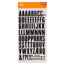 Lettres Transfert Noir 24mm Très Grande Taille - Apli