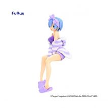 Re:zero - Statuette Noodle Stopper Rem Room Wear Purple Color Ver. 14 Cm - Furyu