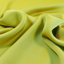 Tissu Crêpe Satin Mat Vert Anis Au Mètre - Craftine