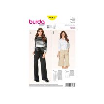 Patron Burda 6613 Pantalon Et Bermuda Du 36 Au 50 Taille N°fr 36-50