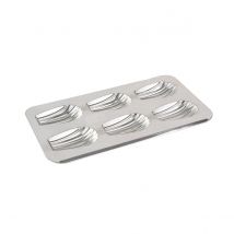 Plaque 6 Madeleines Gourmandes - Fer Blanc - 395 X 200 Mm - Gobel