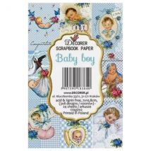 24 Mini Papiers Fantaisis Image 7 X 10,8 Cm Decorer Baby Boy - Decorer