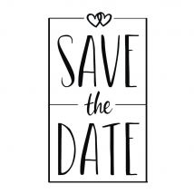 Tampon save The Date, 5x8cm - Rayher