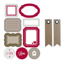 Etiquettes Repositionnables Love + 20 Étiquettes Kraft Fanion - Youdoit