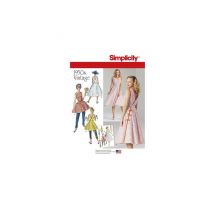 Patron Simplicity 8085 Robe Vintage Femme Taille N°fr 42-50