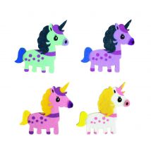 Licorne En Feutrine Autocollante 8 Pièces - Megacrea DIY