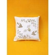 Kit Coussin De Mariage Oiseaux Et Cœurs Point Compté - LUC