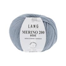 Pelote De Laine À Tricoter Pour Layette Merino 200 Bebe - Lang Yarns 333 Bleu - LangYarns