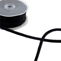 Bobine 10m Cordon Velours Noir 8mm - My mercerie