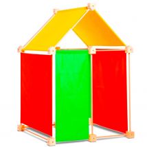 Jeu De Construction Géant En Bois Trigonos Kernel Fabriqué En Espagne - 44 Pces Orange