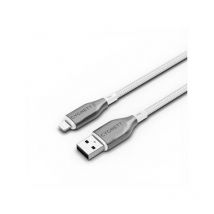Cygnett Câble Lightning Vers Usb-a 2,4a 12w Série Armoured Charge Et Synchronisation 1m Blanc - Cygnett