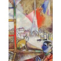 Puzzle 1000 Pièces - Marc Chagall - Paris Par La Fenêtre (détail) - Eurographics