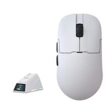 Souris Gaming Sans Fil Ultra-légère Avec Chargeur Et Écran Rgb 42k Dpi Blanc Yonis - Yonis