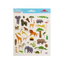 Autocollants - Animaux De La Savane - Dorures - Global Gift