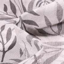Tissu Jacquard Bamboo Sur Fond Gris - Au Mètre - Craftine