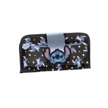 Trousse Scolaire Pliable Stitch Disney Noire Fleurie - Cadeaux-et-anniversaire.com