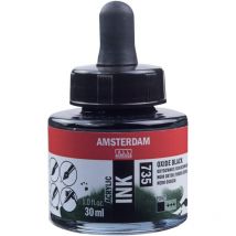 Flacon Encre Acrylique Acrylic Ink Amsterdam 30ml Noir Oxyde