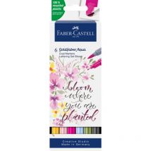 Feutres De Coloriage - Faber-castell - Goldfaber Aqua - Couleurs Douces - Etui De 6 - Faber Castell