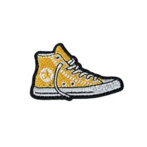 Lot De 3 Écussons Thermocollants Baskets Jaune 4,3cm X 3,1cm - MyMercerie