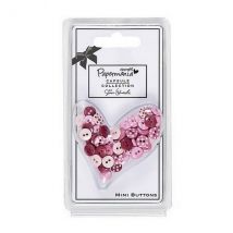 60 Mini Boutons À Pois En Résine Couture Scrapbooking 7 Mm Rose Bordeaux 020 - Dovecraft