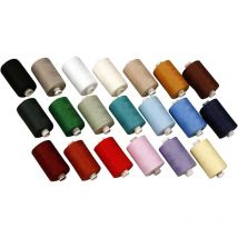 Assortiment De Fil À Coudre En Polyester - 1000 M - 20 Pcs - CC Hobby
