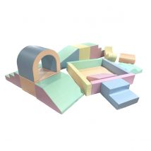 Grand Ensemble Blocs En Mousse Pastels Clairs - Iglu