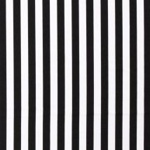 Tissu Burlington Rayures Blanches Sur Fond Noir - Au Mètre - Craftine