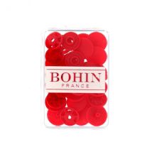 Boutons Pressions Sans Pince 13mm Bohin Rouge