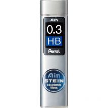 Pentel Mines Fines Pour Porte-mines Ain Stein C273, 0.3mm Dureté Hb