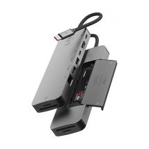 Linq Hub Usb-c 10gbps Multiport 9-en-1 Avec Hdmi / Ethernet / Ssd / Cartes Sd Argent