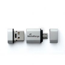 Clé Usb 32go Mediarange Usb Et Micro Usb 2.0 Argent - Tx