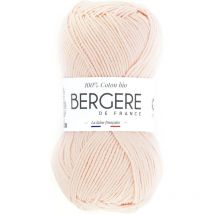 Pelote De Laine - Rose Dragée - 100% Coton Bio - 3mm - Tricot Et Crochet - Bergère De France - Bergere de France