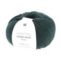 Laine À Tricoter Essentials Mega Wool Chunky - 100gr - Rico Design 27 Vert - Rico Design