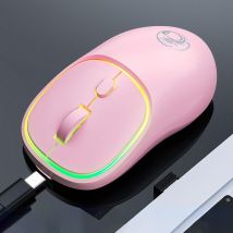Souris Sans Fil Rechargeable 1600 Dpi Silencieuse Pour Pc Et Laptop Rose Yonis - Yonis